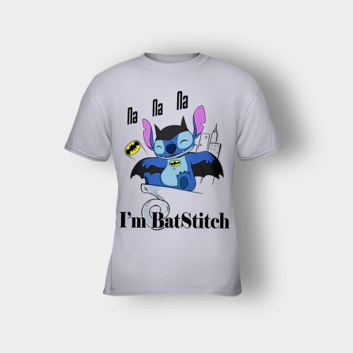 Im-Batstitch-Disney-Lilo-And-Stitch-Kids-T-Shirt-Sport-Grey