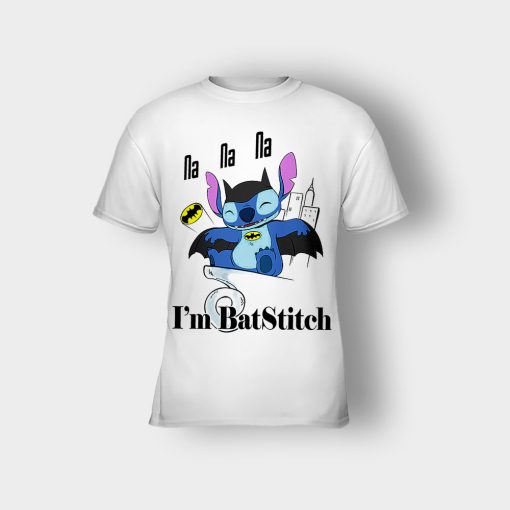 Im-Batstitch-Disney-Lilo-And-Stitch-Kids-T-Shirt-White