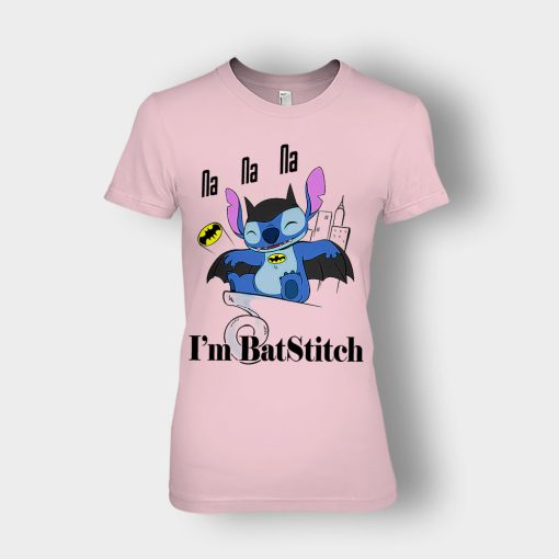 Im-Batstitch-Disney-Lilo-And-Stitch-Ladies-T-Shirt-Light-Pink
