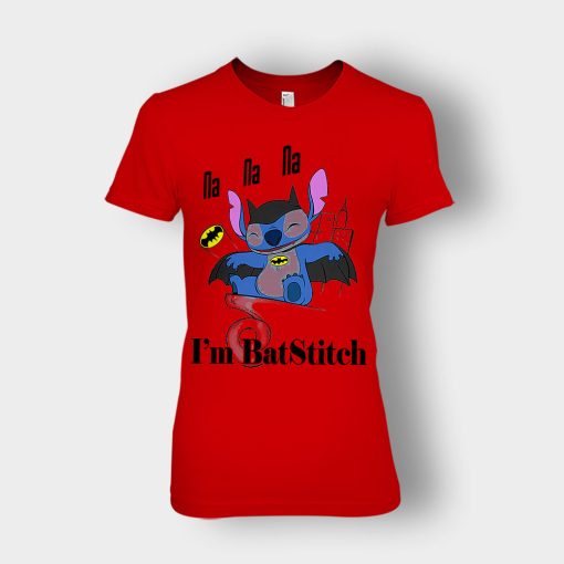 Im-Batstitch-Disney-Lilo-And-Stitch-Ladies-T-Shirt-Red