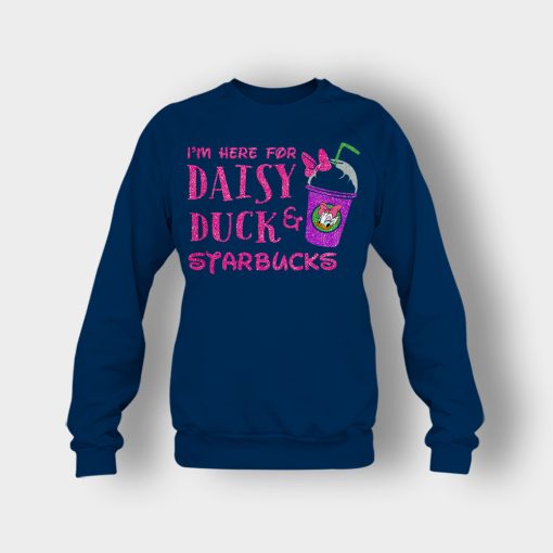 Im-Here-For-Daisy-Duck-And-Starbucks-Disney-Inspired-Crewneck-Sweatshirt-Navy