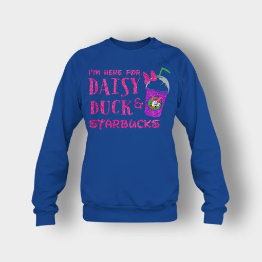 Im-Here-For-Daisy-Duck-And-Starbucks-Disney-Inspired-Crewneck-Sweatshirt-Royal