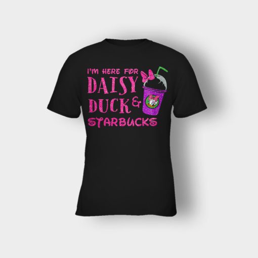 Im-Here-For-Daisy-Duck-And-Starbucks-Disney-Inspired-Kids-T-Shirt-Black