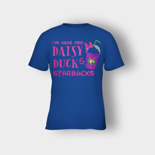 Im-Here-For-Daisy-Duck-And-Starbucks-Disney-Inspired-Kids-T-Shirt-Royal
