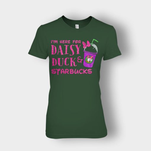 Im-Here-For-Daisy-Duck-And-Starbucks-Disney-Inspired-Ladies-T-Shirt-Forest