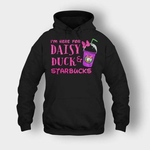 Im-Here-For-Daisy-Duck-And-Starbucks-Disney-Inspired-Unisex-Hoodie-Black