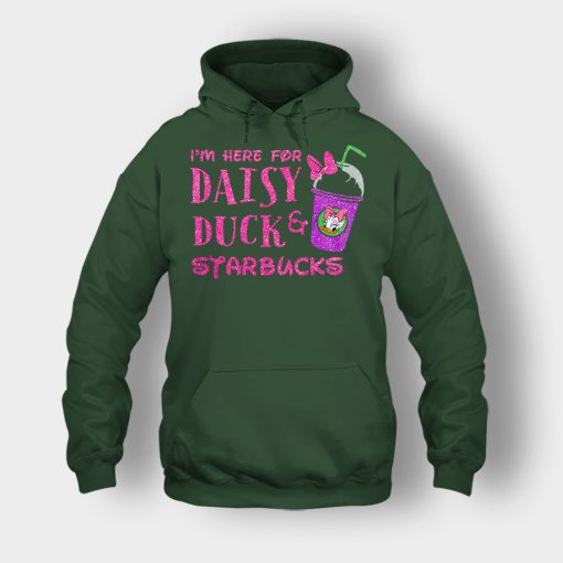 Im-Here-For-Daisy-Duck-And-Starbucks-Disney-Inspired-Unisex-Hoodie-Forest