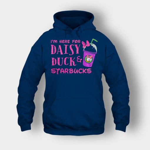 Im-Here-For-Daisy-Duck-And-Starbucks-Disney-Inspired-Unisex-Hoodie-Navy