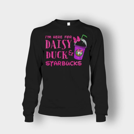 Im-Here-For-Daisy-Duck-And-Starbucks-Disney-Inspired-Unisex-Long-Sleeve-Black