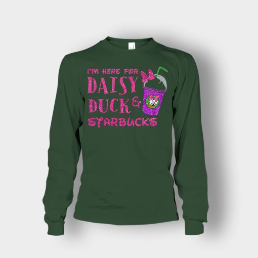 Im-Here-For-Daisy-Duck-And-Starbucks-Disney-Inspired-Unisex-Long-Sleeve-Forest