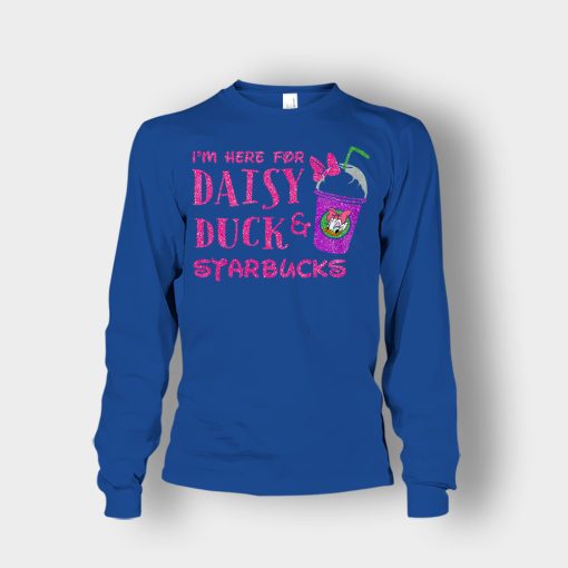 Im-Here-For-Daisy-Duck-And-Starbucks-Disney-Inspired-Unisex-Long-Sleeve-Royal