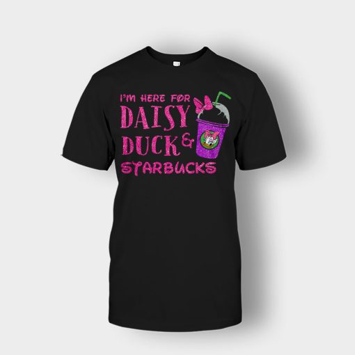 Im-Here-For-Daisy-Duck-And-Starbucks-Disney-Inspired-Unisex-T-Shirt-Black