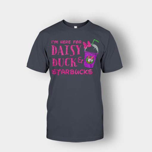 Im-Here-For-Daisy-Duck-And-Starbucks-Disney-Inspired-Unisex-T-Shirt-Dark-Heather