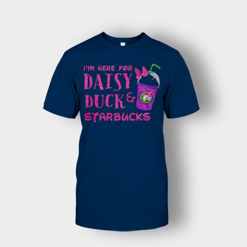 Im-Here-For-Daisy-Duck-And-Starbucks-Disney-Inspired-Unisex-T-Shirt-Navy