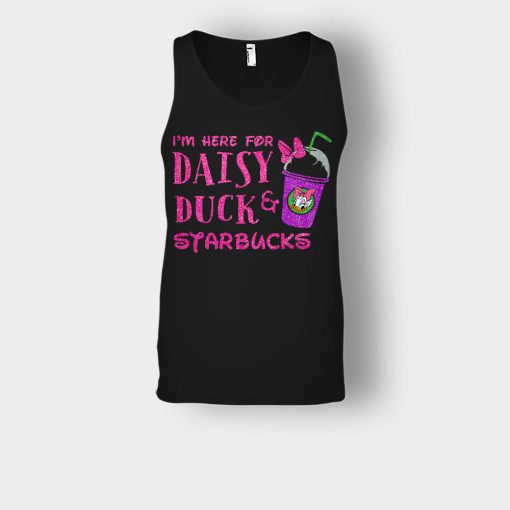 Im-Here-For-Daisy-Duck-And-Starbucks-Disney-Inspired-Unisex-Tank-Top-Black