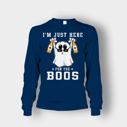 Im-Just-Here-For-The-Boos-Halloween-Unisex-Long-Sleeve-Navy