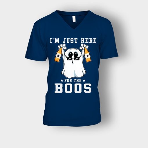 Im-Just-Here-For-The-Boos-Halloween-Unisex-V-Neck-T-Shirt-Navy
