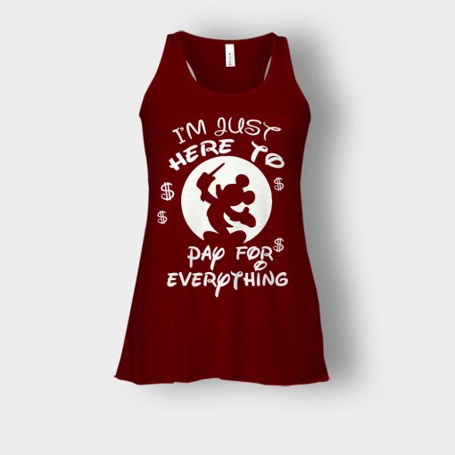 Im-Just-Here-To-Pay-Everything-Disney-Mickey-Inspired-Bella-Womens-Flowy-Tank-Maroon