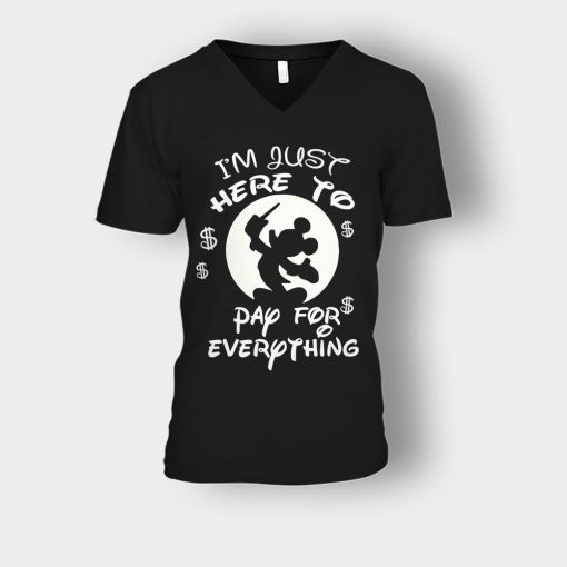 Im-Just-Here-To-Pay-Everything-Disney-Mickey-Inspired-Unisex-V-Neck-T-Shirt-Black