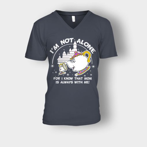 Im-Not-Alone-Mom-Is-With-Me-Disney-Beauty-And-The-Beast-Unisex-V-Neck-T-Shirt-Dark-Heather