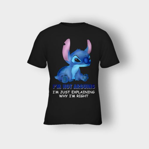 Im-Not-Arguing-Disney-Lilo-And-Stitch-Kids-T-Shirt-Black