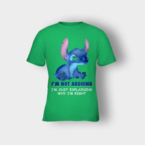 Im-Not-Arguing-Disney-Lilo-And-Stitch-Kids-T-Shirt-Irish-Green