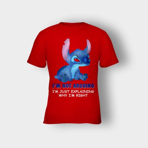 Im-Not-Arguing-Disney-Lilo-And-Stitch-Kids-T-Shirt-Red