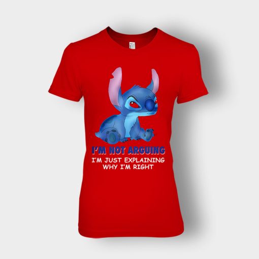 Im-Not-Arguing-Disney-Lilo-And-Stitch-Ladies-T-Shirt-Red