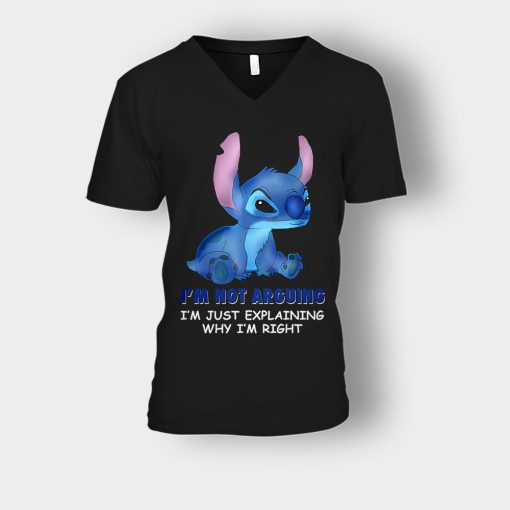 Im-Not-Arguing-Disney-Lilo-And-Stitch-Unisex-V-Neck-T-Shirt-Black