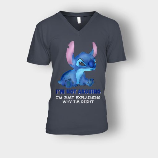 Im-Not-Arguing-Disney-Lilo-And-Stitch-Unisex-V-Neck-T-Shirt-Dark-Heather