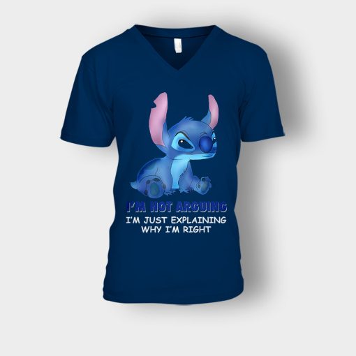 Im-Not-Arguing-Disney-Lilo-And-Stitch-Unisex-V-Neck-T-Shirt-Navy