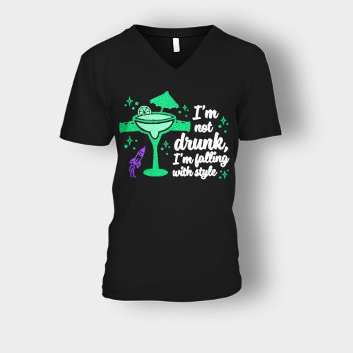 Im-Not-Drunk-Im-Falling-With-Style-Disney-Toy-Story-Unisex-V-Neck-T-Shirt-Black