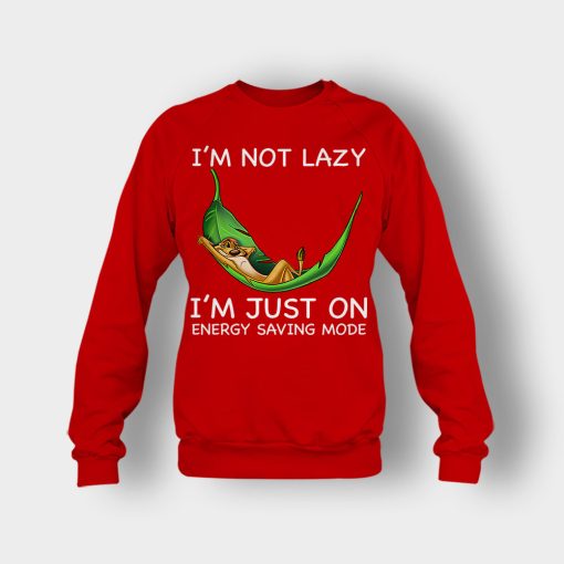 Im-Not-Lazy-Im-Just-On-Energy-Saving-Mode-The-Lion-King-Disney-Inspired-Crewneck-Sweatshirt-Red