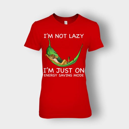 Im-Not-Lazy-Im-Just-On-Energy-Saving-Mode-The-Lion-King-Disney-Inspired-Ladies-T-Shirt-Red