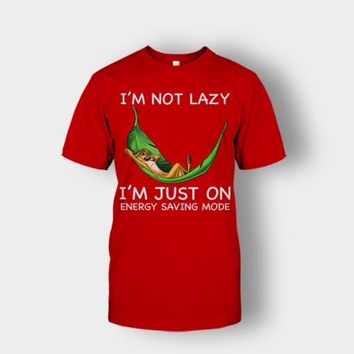 Im-Not-Lazy-Im-Just-On-Energy-Saving-Mode-The-Lion-King-Disney-Inspired-Unisex-T-Shirt-Red