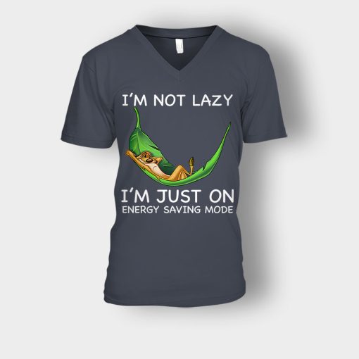 Im-Not-Lazy-Im-Just-On-Energy-Saving-Mode-The-Lion-King-Disney-Inspired-Unisex-V-Neck-T-Shirt-Dark-Heather