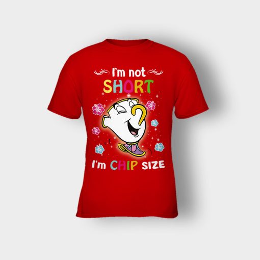 Im-Not-Short-Disney-Beauty-And-The-Beast-Kids-T-Shirt-Red