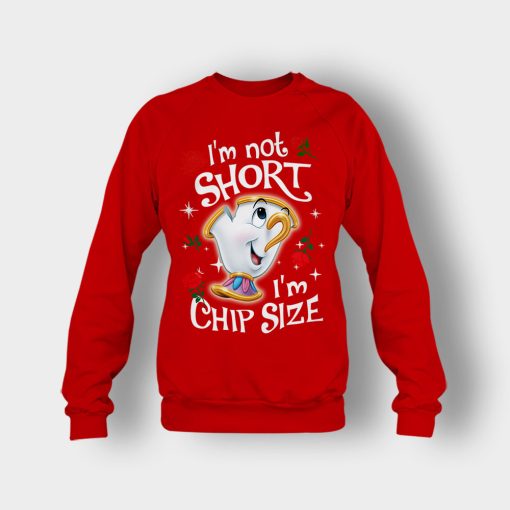 Im-Not-Short-Im-Chip-Size-Disney-Beauty-And-The-Beast-Crewneck-Sweatshirt-Red
