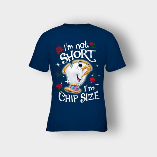 Im-Not-Short-Im-Chip-Size-Disney-Beauty-And-The-Beast-Kids-T-Shirt-Navy