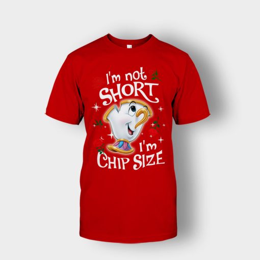 Im-Not-Short-Im-Chip-Size-Disney-Beauty-And-The-Beast-Unisex-T-Shirt-Red