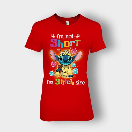 Im-Not-Short-Im-Stitch-Size-Disney-Lilo-And-Stitch-Ladies-T-Shirt-Red