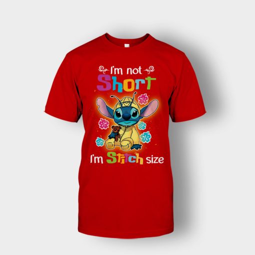 Im-Not-Short-Im-Stitch-Size-Disney-Lilo-And-Stitch-Unisex-T-Shirt-Red