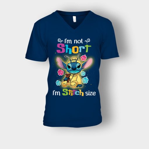 Im-Not-Short-Im-Stitch-Size-Disney-Lilo-And-Stitch-Unisex-V-Neck-T-Shirt-Navy
