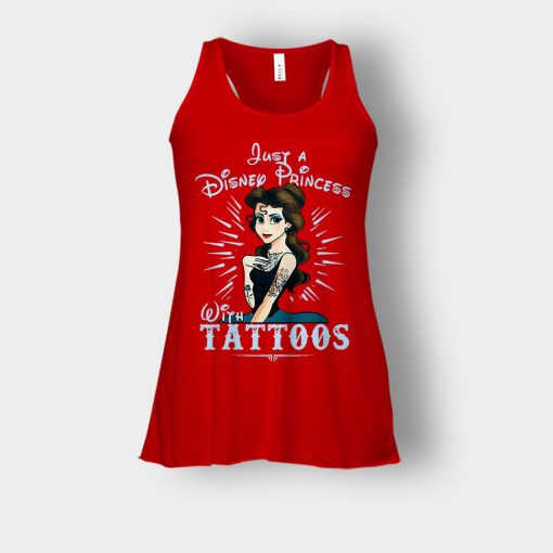 Im-Princess-With-Tattos-Disney-Beauty-And-The-Beast-Bella-Womens-Flowy-Tank-Red