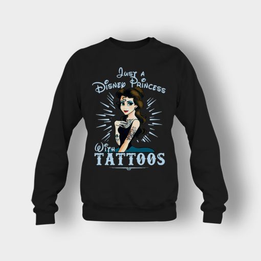Im-Princess-With-Tattos-Disney-Beauty-And-The-Beast-Crewneck-Sweatshirt-Black