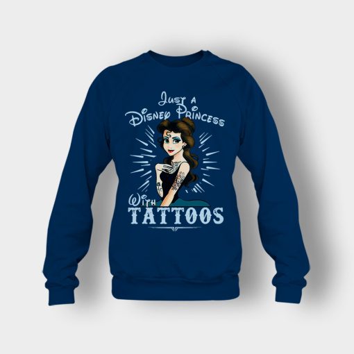 Im-Princess-With-Tattos-Disney-Beauty-And-The-Beast-Crewneck-Sweatshirt-Navy