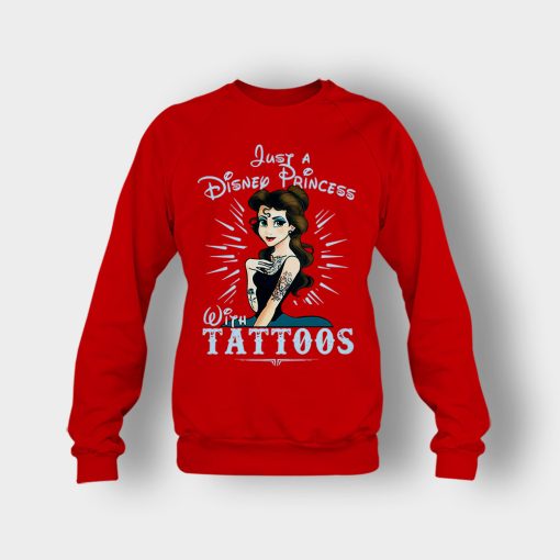 Im-Princess-With-Tattos-Disney-Beauty-And-The-Beast-Crewneck-Sweatshirt-Red