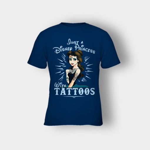 Im-Princess-With-Tattos-Disney-Beauty-And-The-Beast-Kids-T-Shirt-Navy