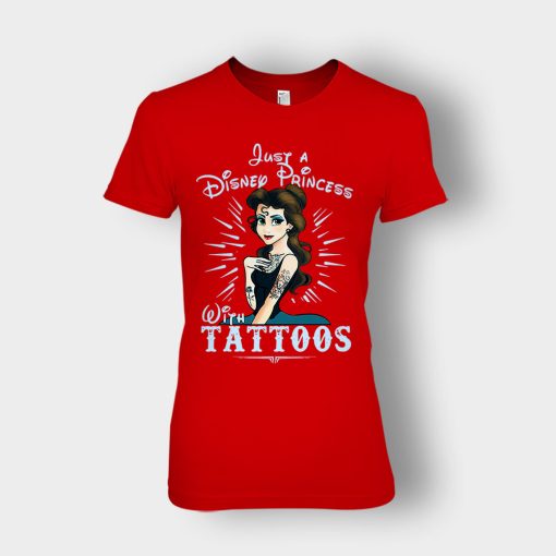 Im-Princess-With-Tattos-Disney-Beauty-And-The-Beast-Ladies-T-Shirt-Red