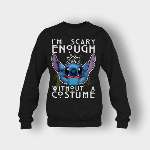 Im-Scary-Enough-Without-A-Custume-Halloween-Disney-Lilo-And-Stitch-Crewneck-Sweatshirt-Black